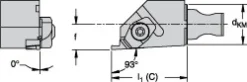 Size KM16, 19.99mm Head Length, 0.394" Ctr to Cutting Edge, Right Hand Internal Modular Threading Cutting Unit Head