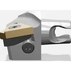 Size KM16, 20mm Head Length, 10mm Ctr to Cutting Edge, Right Hand External Modular Threading Cutting Unit Head