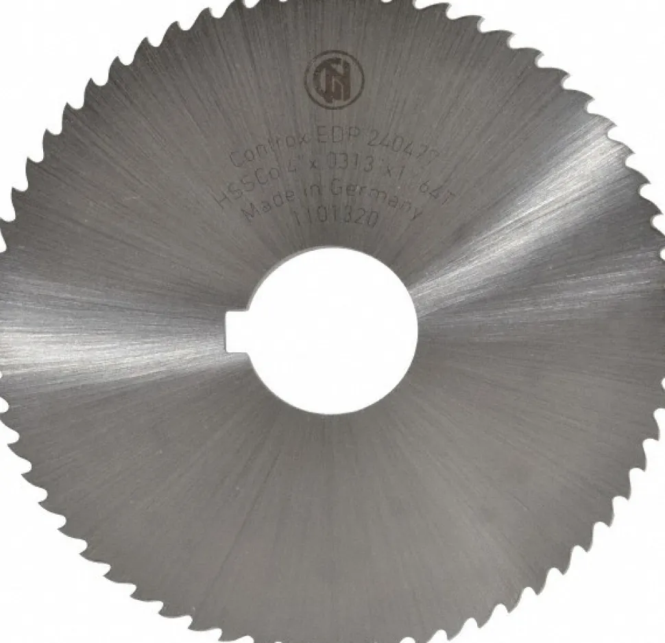 Slitting & Slotting Saw: 4" Dia, 0.0313" Thick, 64 Teeth, Cobalt