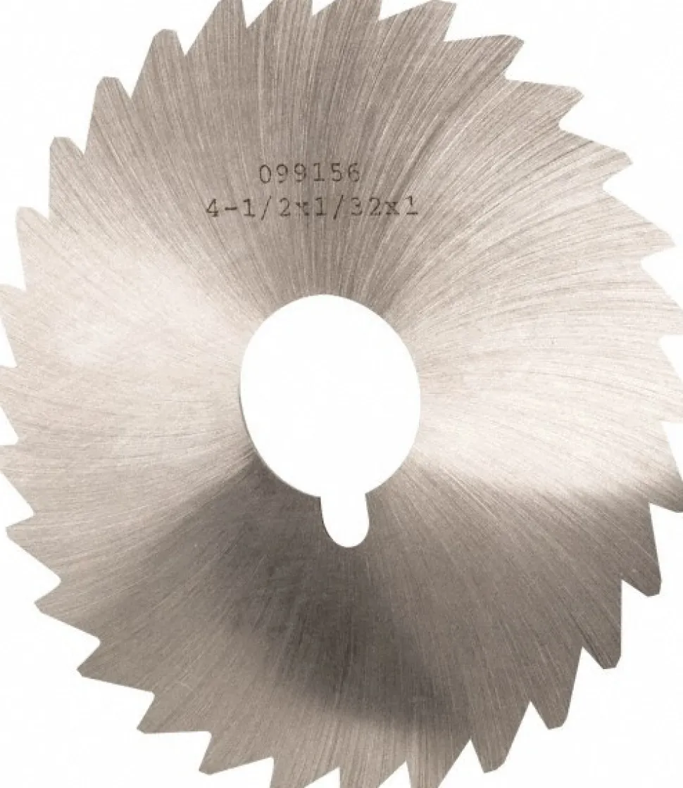 Slitting & Slotting Saw: 4-1/2" Dia, 1/32" Thick, 1" Arbor Hole, 36 Teeth, High Speed Steel