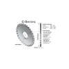 Slitting & Slotting Saw: 2-3/4" Dia, 0.0350" Thick, 60 Teeth, Solid Carbide