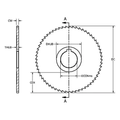 Slitting & Slotting Saw: 3" Dia, 1/16" Thick, 1" Arbor Hole, 36 Teeth, High Speed Steel