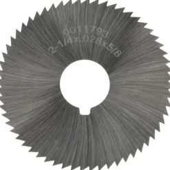 Slitting & Slotting Saw: 2-1/4" Dia, 0.0280" Thick, 5/8" Arbor Hole, 60 Teeth, High Speed Steel