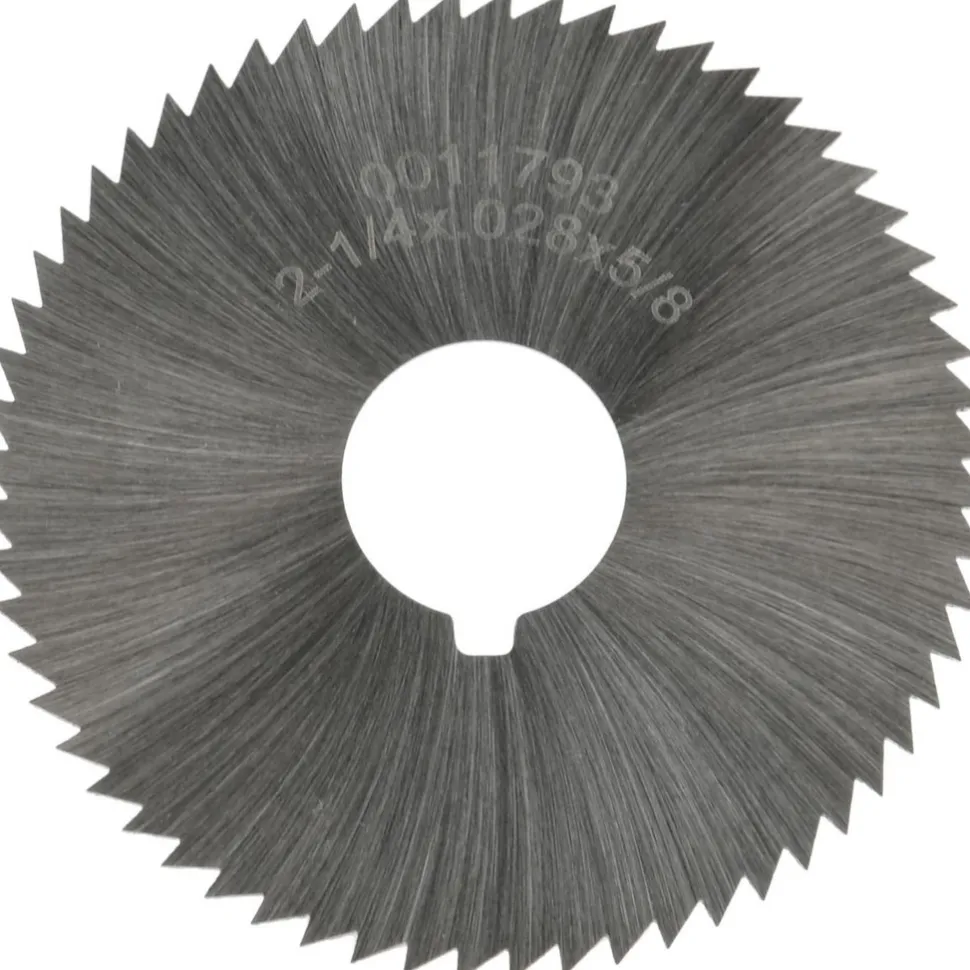 Slitting & Slotting Saw: 2-1/4" Dia, 0.0280" Thick, 5/8" Arbor Hole, 60 Teeth, High Speed Steel