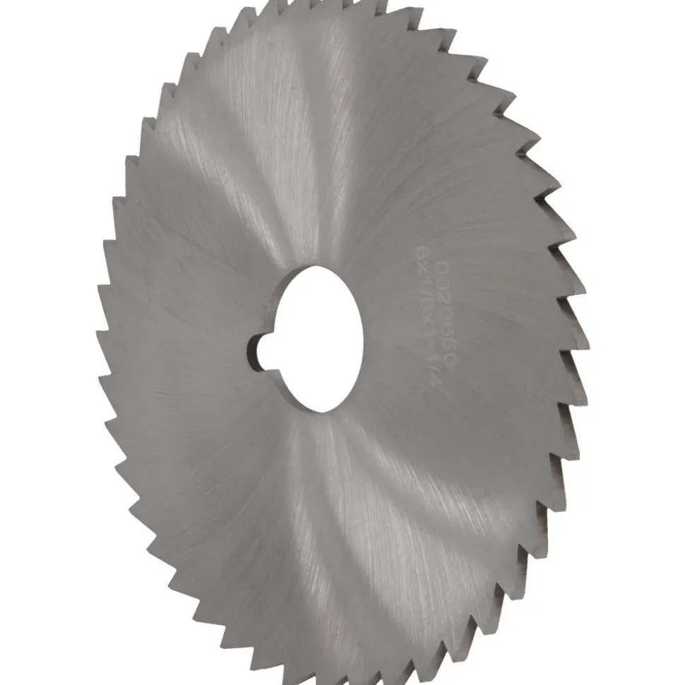Slitting & Slotting Saw: 6" Dia, 1/8" Thick, 1-1/4" Arbor Hole, 44 Teeth, High Speed Steel