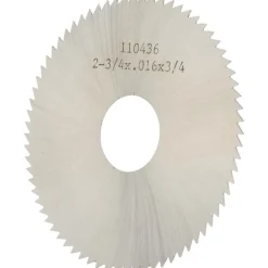 Slitting & Slotting Saw: 2-3/4" Dia, 0.0160" Thick, 3/4" Arbor Hole, 72 Teeth, High Speed Steel