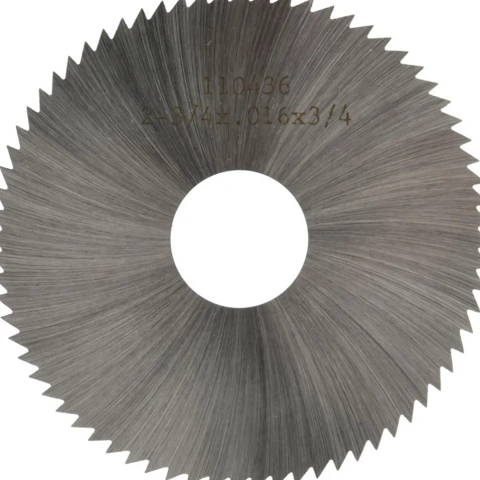 Slitting & Slotting Saw: 2-3/4" Dia, 0.0160" Thick, 3/4" Arbor Hole, 72 Teeth, High Speed Steel