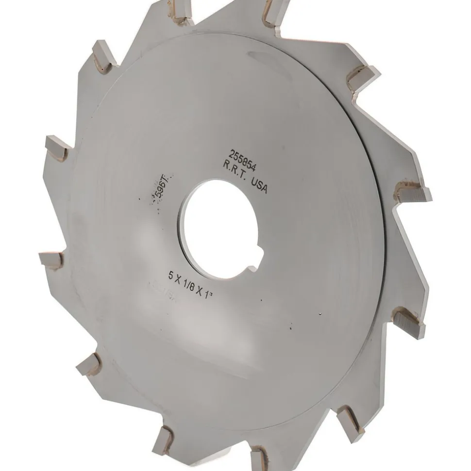 Slitting & Slotting Saw: 5" Dia, 1/8" Thick, 1" Arbor Hole, 12 Teeth, Carbide Tipped