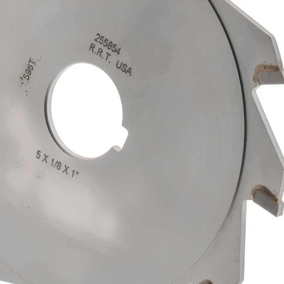 Slitting & Slotting Saw: 5" Dia, 1/8" Thick, 1" Arbor Hole, 12 Teeth, Carbide Tipped
