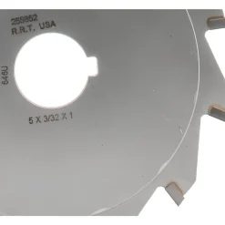 Slitting & Slotting Saw: 5" Dia, 3/32" Thick, 1" Arbor Hole, 12 Teeth, Carbide Tipped