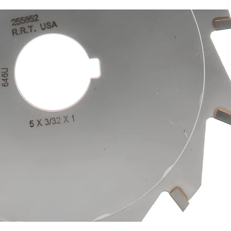 Slitting & Slotting Saw: 5" Dia, 3/32" Thick, 1" Arbor Hole, 12 Teeth, Carbide Tipped