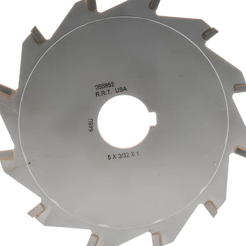 Slitting & Slotting Saw: 5" Dia, 3/32" Thick, 1" Arbor Hole, 12 Teeth, Carbide Tipped