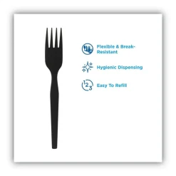 SmartStock Plastic Cutlery Refill, Forks, 6