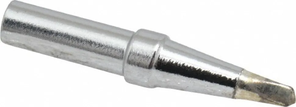 Soldering Iron Chisel Tip: 0.094" Point Width, 1.358" Long
