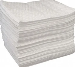 Sorbent Pads: For Oil Only, 15.0000" Wide, 19" Long, 20 gal, White