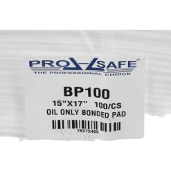 Sorbent Pads: For Oil Only, 15.0000" Wide, 17" Long, 36 gal, White