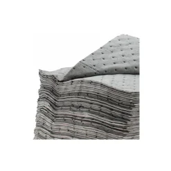 Sorbent Pads: For Universal Use, 15.0000" Wide, 17" Long, 20.5 gal, Gray