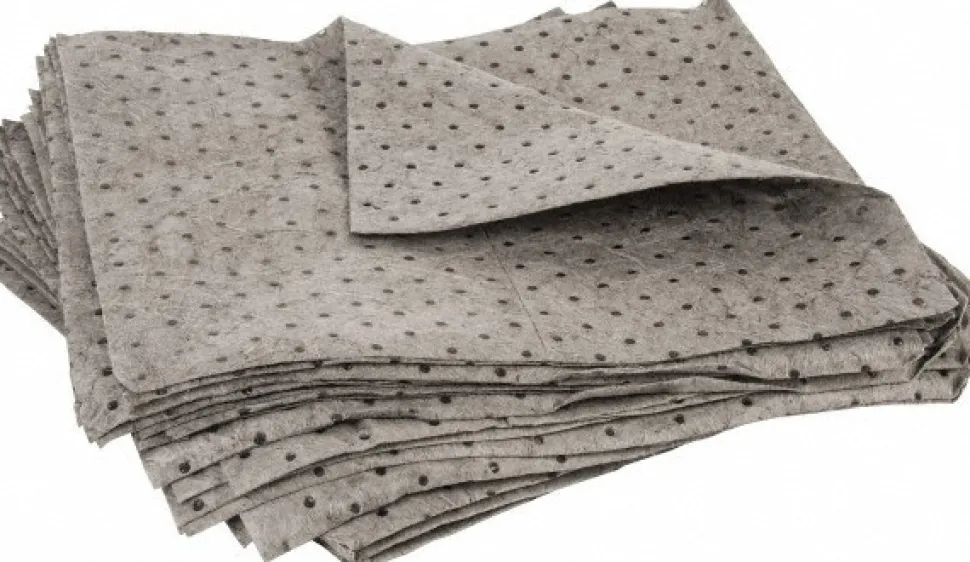 Sorbent Pads: For Universal Use, 15.0000" Wide, 17" Long, 35 gal, Gray