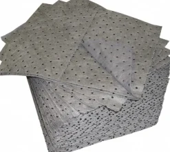 Sorbent Pads: For Universal Use, 15.0000" Wide, 19" Long, 20 gal, Gray