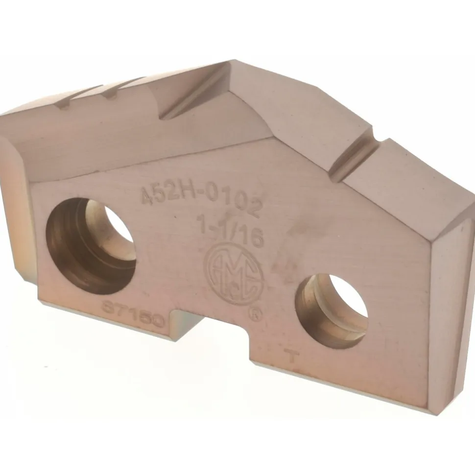 Spade Drill Insert: 1-1/16" Dia, Seat Size 2, Cobalt, 132 deg Point