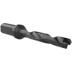 Spade Drill: 33/64 to 11/16" Dia, 3-1/2" Max Depth, Helical Flute