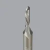 Spiral Router Bit: 1/8" Dia, 1/2" LOC, 1/4" Shank Dia, 1 Flute, Downcut