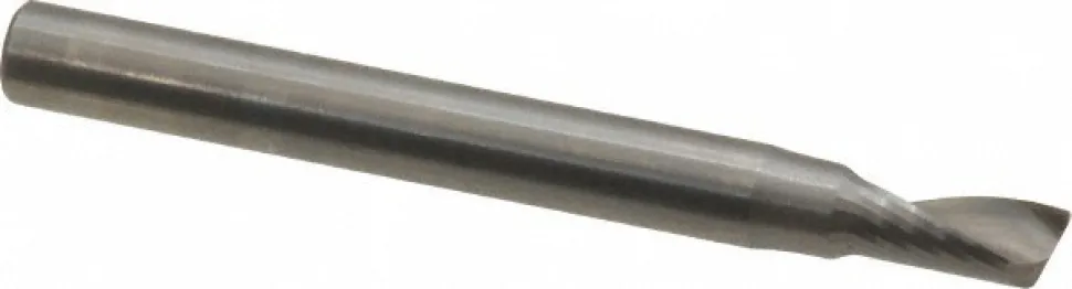 Spiral Router Bit: 7/32" Dia, 7/16" LOC, 1/4" Shank Dia, 1 Flute, Upcut