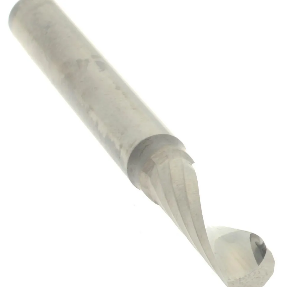 Spiral Router Bit: 7/32" Dia, 3/4" LOC, 1/4" Shank Dia, 1 Flute, Upcut