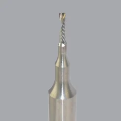 Spiral Router Bit: 1/16" Dia, 1/4" LOC, 1/4" Shank Dia, 1 Flute, Upcut
