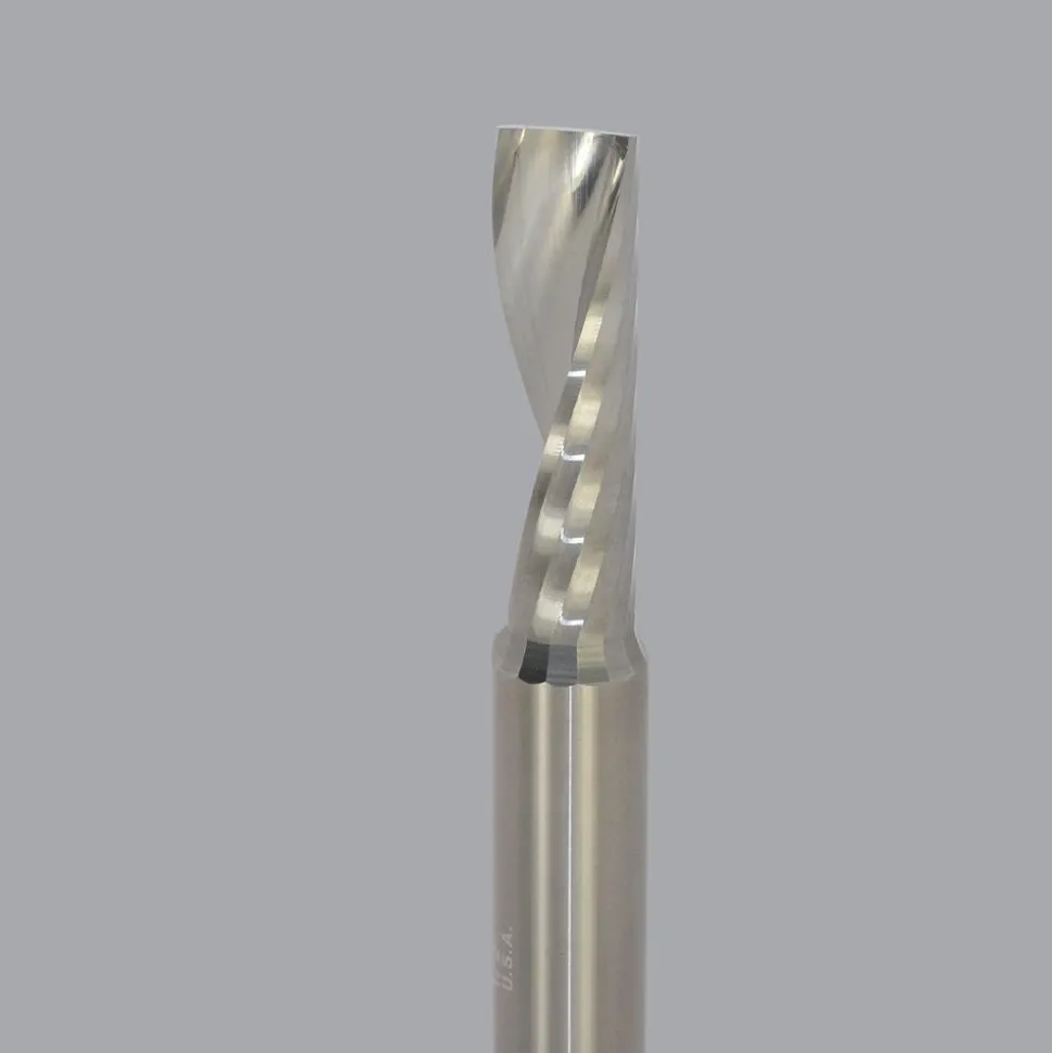 Spiral Router Bit: 1/2" Dia, 1-5/8" LOC, 1/2" Shank Dia, 1 Flute, Upcut