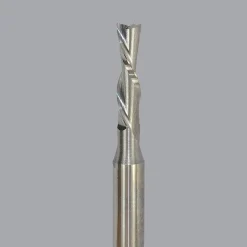 Spiral Router Bit: 3/16" Dia, 3/4" LOC, 1/4" Shank Dia, 2 Flute, Downcut