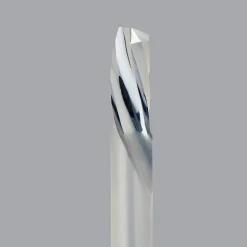 Spiral Router Bit: 1/4" Dia, 3/4" LOC, 1/4" Shank Dia, 1 Flute, Downcut