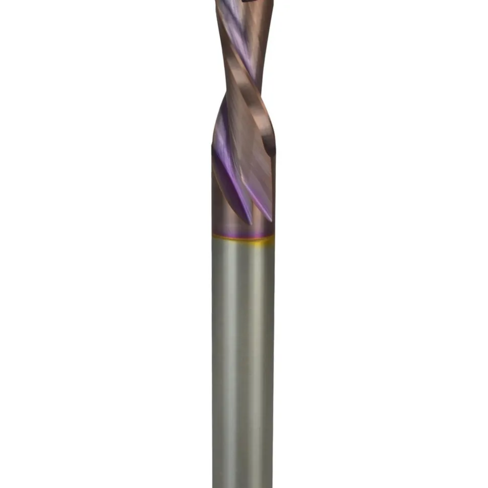 Spiral Router Bit: 1/4" Dia, 5/8" LOC, 1/4" Shank Dia, Downcut