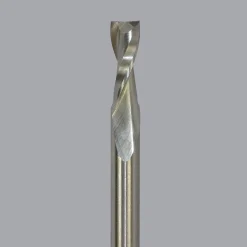 Spiral Router Bit: 1/4" Dia, 3/4" LOC, 1/4" Shank Dia, 2 Flute, Upcut