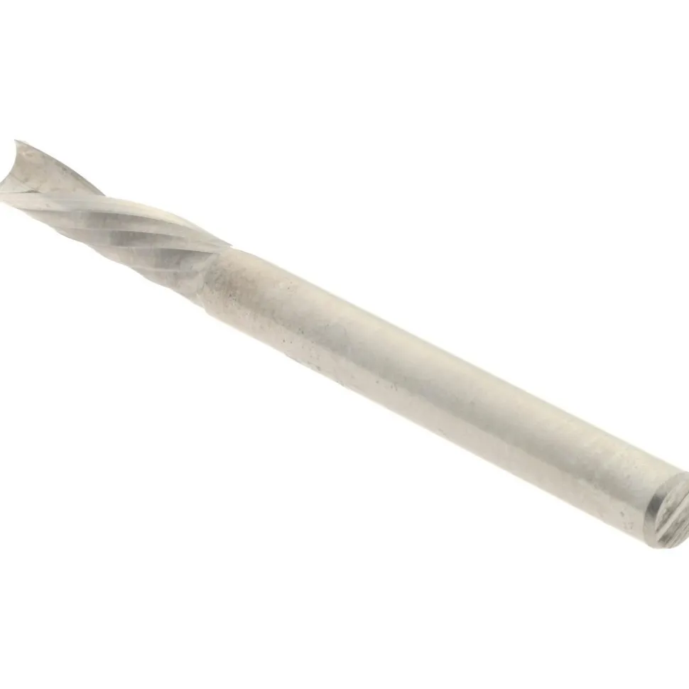 Spiral Router Bit: 1/8" Dia, 1/2" LOC, 1/8" Shank Dia, 1 Flute, Downcut