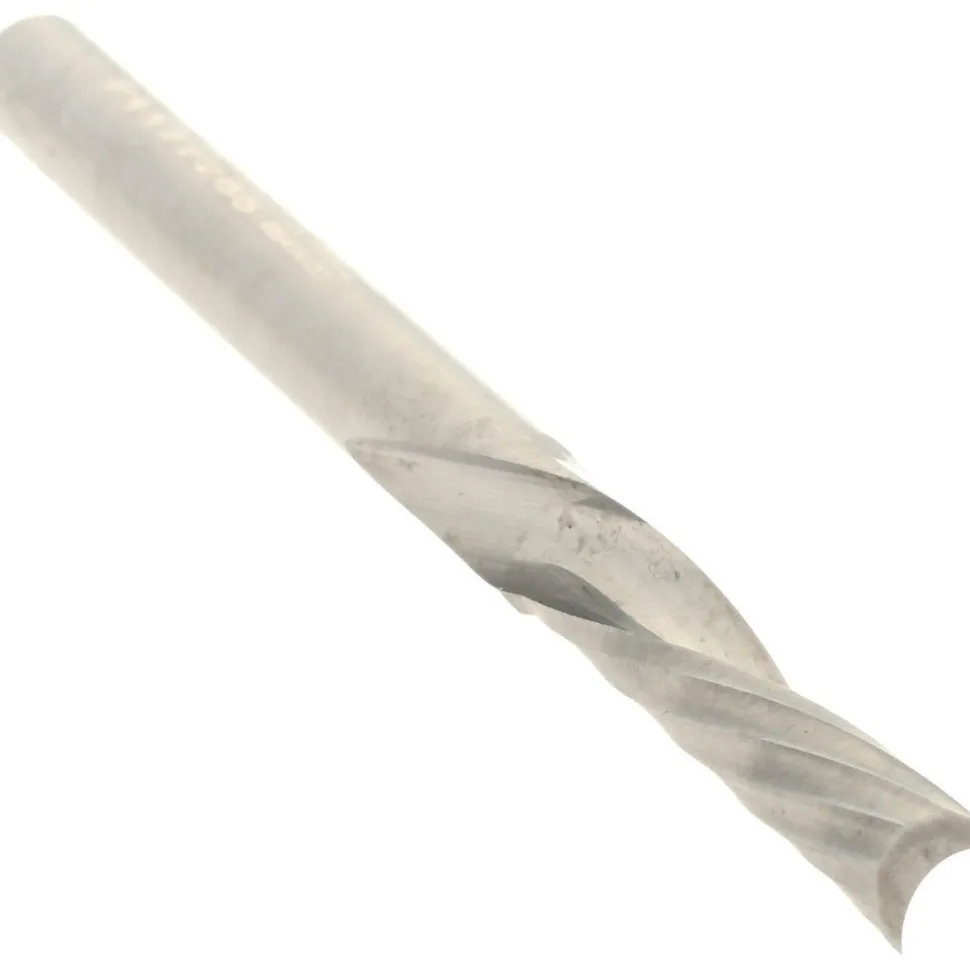 Spiral Router Bit: 1/8" Dia, 1/2" LOC, 1/8" Shank Dia, 1 Flute, Downcut