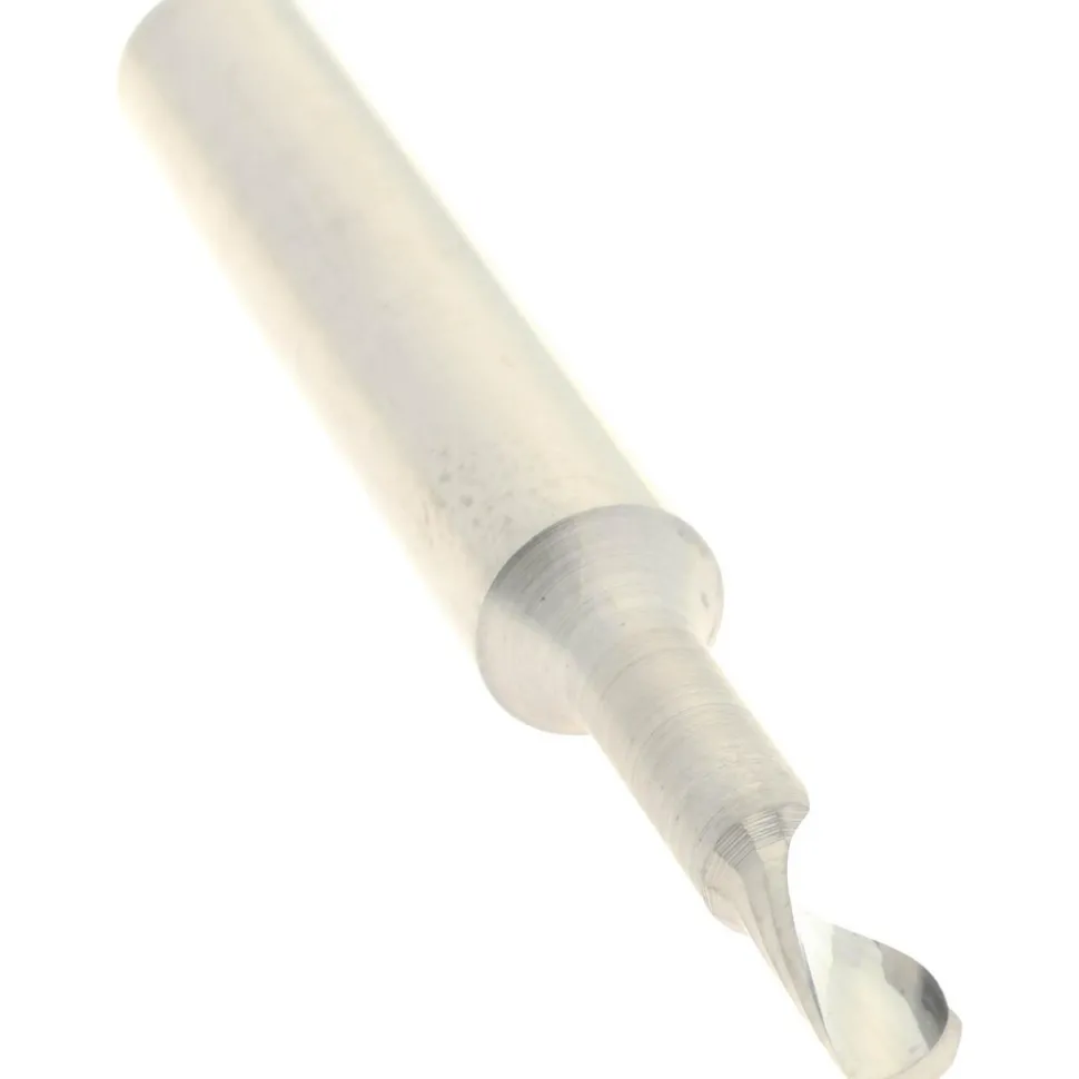 Spiral Router Bit: 1/8" Dia, 1/4" LOC, 1/4" Shank Dia, 1 Flute, Upcut