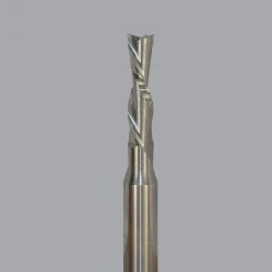 Spiral Router Bit: 3/16" Dia, 3/4" LOC, 1/4" Shank Dia, 2 Flute, Downcut