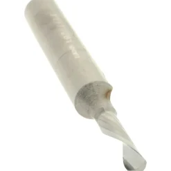 Spiral Router Bit: 1/8" Dia, 1/2" LOC, 1/4" Shank Dia, 1 Flute, Downcut