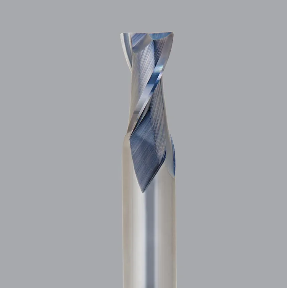 Spiral Router Bit: 1/4" Dia, 3/8" LOC, 1/4" Shank Dia, 2 Flute, Upcut