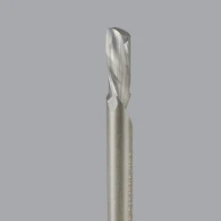 Spiral Router Bit: 1/8" Dia, 1/4" LOC, 1/8" Shank Dia, 1 Flute, Downcut