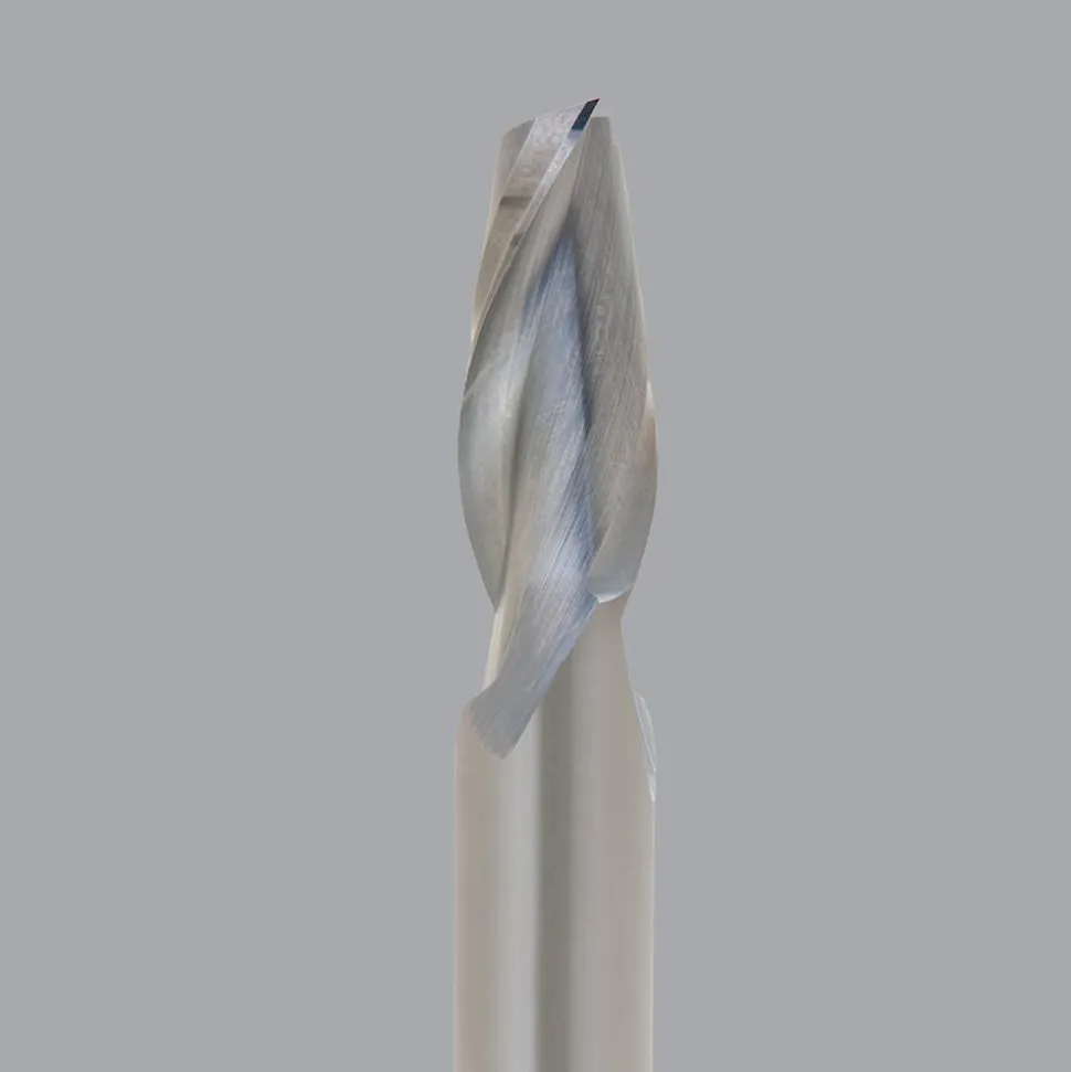 Spiral Router Bit: 3/8" Dia, 1-1/8" LOC, 3/8" Shank Dia, 2 Flute, Upcut