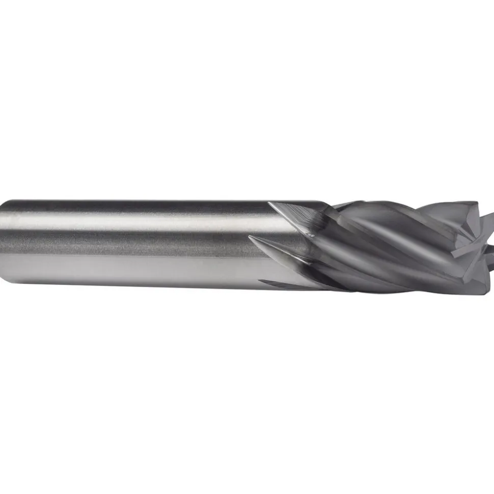 Spiral Router Bit: 1/4" Dia, 3/4" LOC, 1/4" Shank Dia, 6 Flute, Helical
