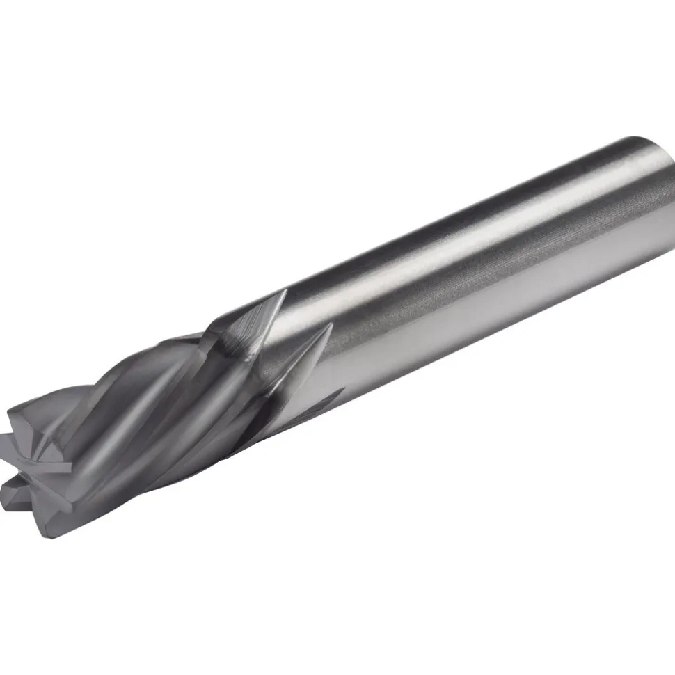 Spiral Router Bit: 1/4" Dia, 3/4" LOC, 1/4" Shank Dia, 6 Flute, Helical