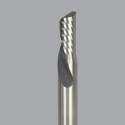 Spiral Router Bit: 1/4" Dia, 1-1/4" LOC, 1/4" Shank Dia, 1 Flute, Downcut