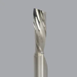Spiral Router Bit: 3/8" Dia, 1-1/8" LOC, 3/8" Shank Dia, 1 Flute, Downcut