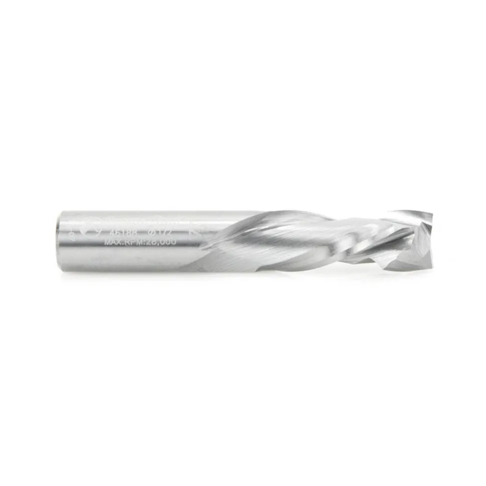 Spiral Router Bit: 1/2" Dia, 1-1/4" LOC, 1/2" Shank Dia, 2 Flute, Compression