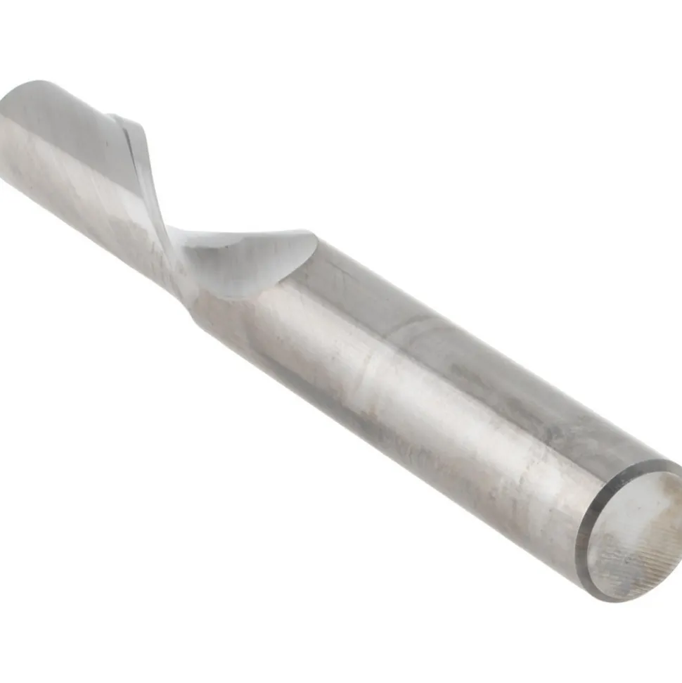 Spiral Router Bit: 10.00 mm Dia, 25.00 mm LOC, 10.00 mm Shank Dia, 1 Flute, Spiral
