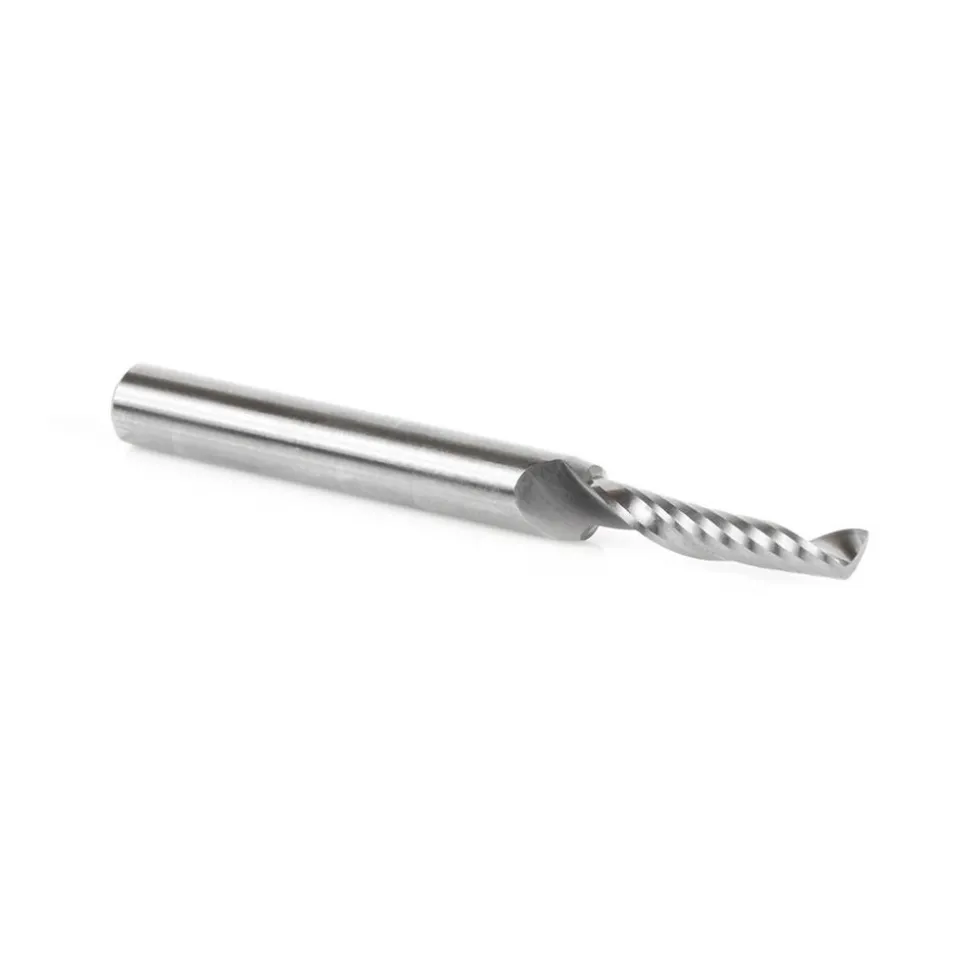 Spiral Router Bit: 4.76 mm Dia, 6.35 mm Shank Dia, 1 Flute, Upcut
