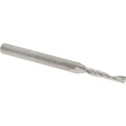 Spiral Router Bit: 2.00 mm Dia, 10.00 mm LOC, 3.00 mm Shank Dia, 1 Flute, Upcut